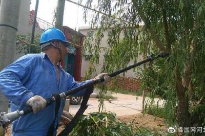 磁縣供電公司在10千伏東赫035線路清理樹(shù)障