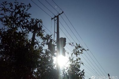 河口區(qū)供電公司在10千伏新戶(hù)東線老鴉西臺(tái)區(qū)進(jìn)行低電壓改造