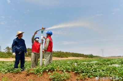 采用電氣化噴灌，節(jié)能又增收