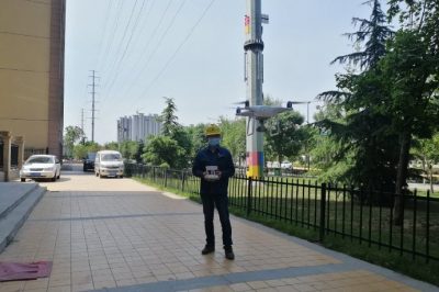 利用無人機對110千伏線路電桿塔進行巡視