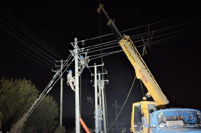 電力搶修忙，深夜不打烊
